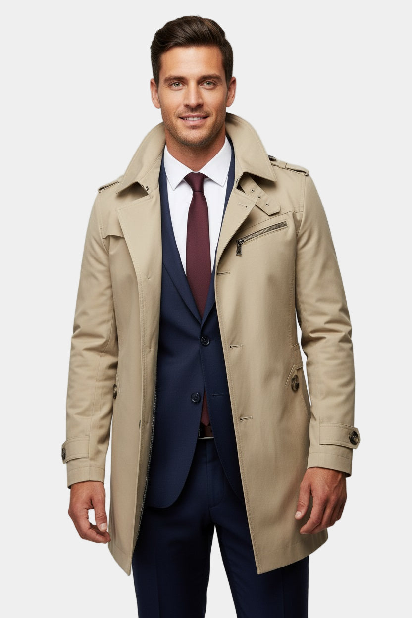 Murphy Mode | Men’s Trench Coat with Suit Collar