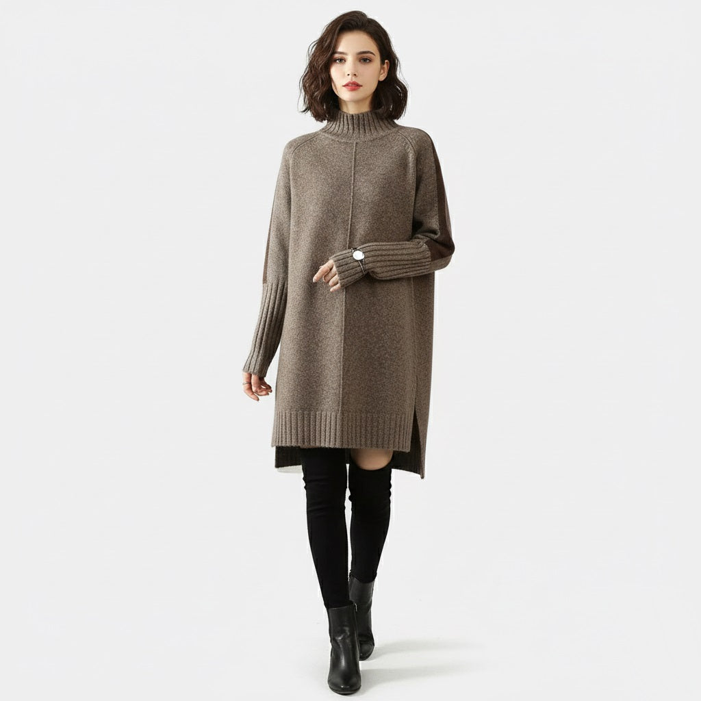 Murphy Mode | Turtleneck Oversized Sweater Dress Women