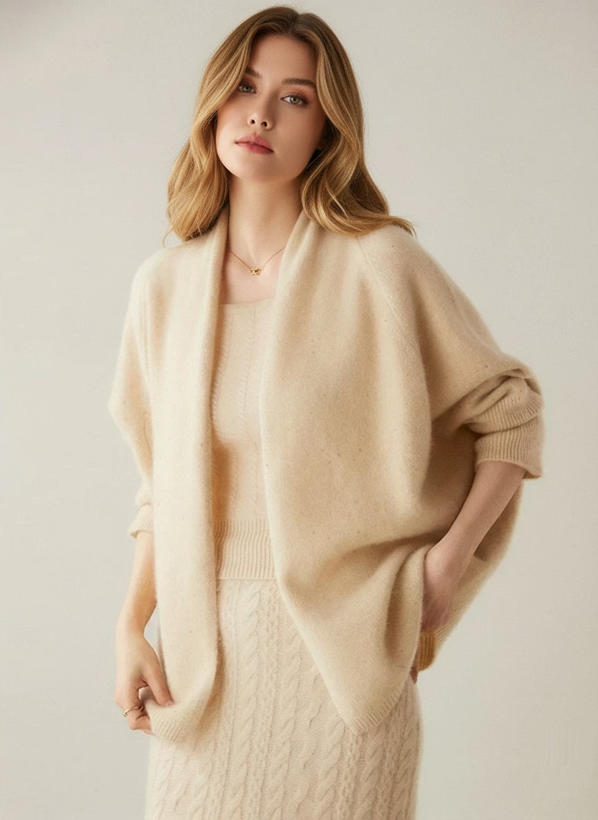 Murphy Mode | Women’s 100% Cashmere Shawl Sweater