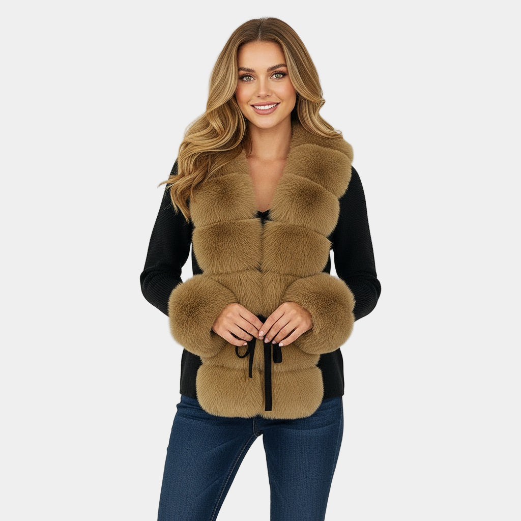 Murphy Mode | Women’s Faux Fur Cardigan