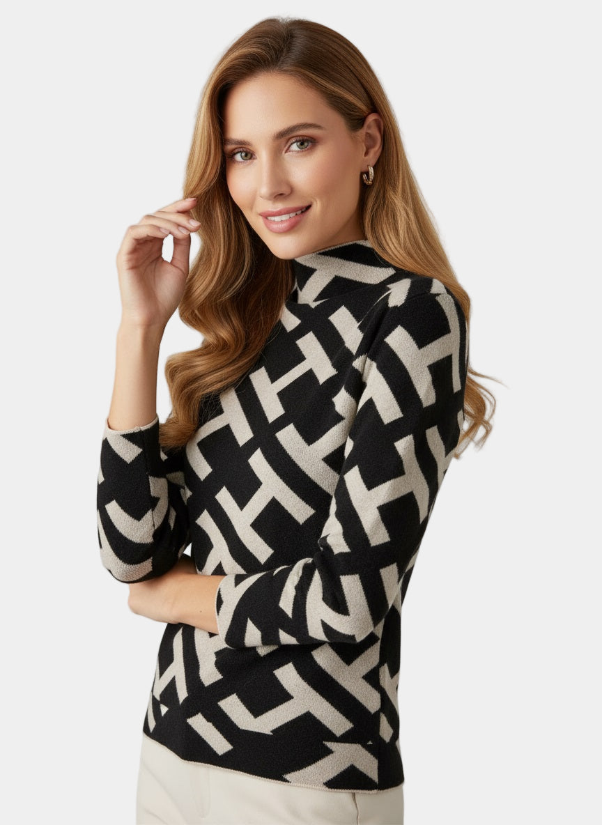 Murphy Mode | Women’s Jacquard Turtleneck Sweater