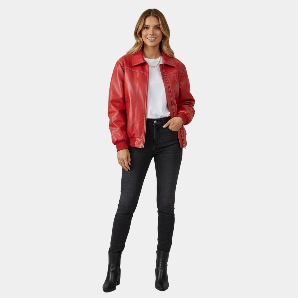 Murphy Mode | Women’s Leather Bomber Jacket