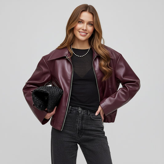 Murphy Mode | Women’s Leather Zipper Jacket