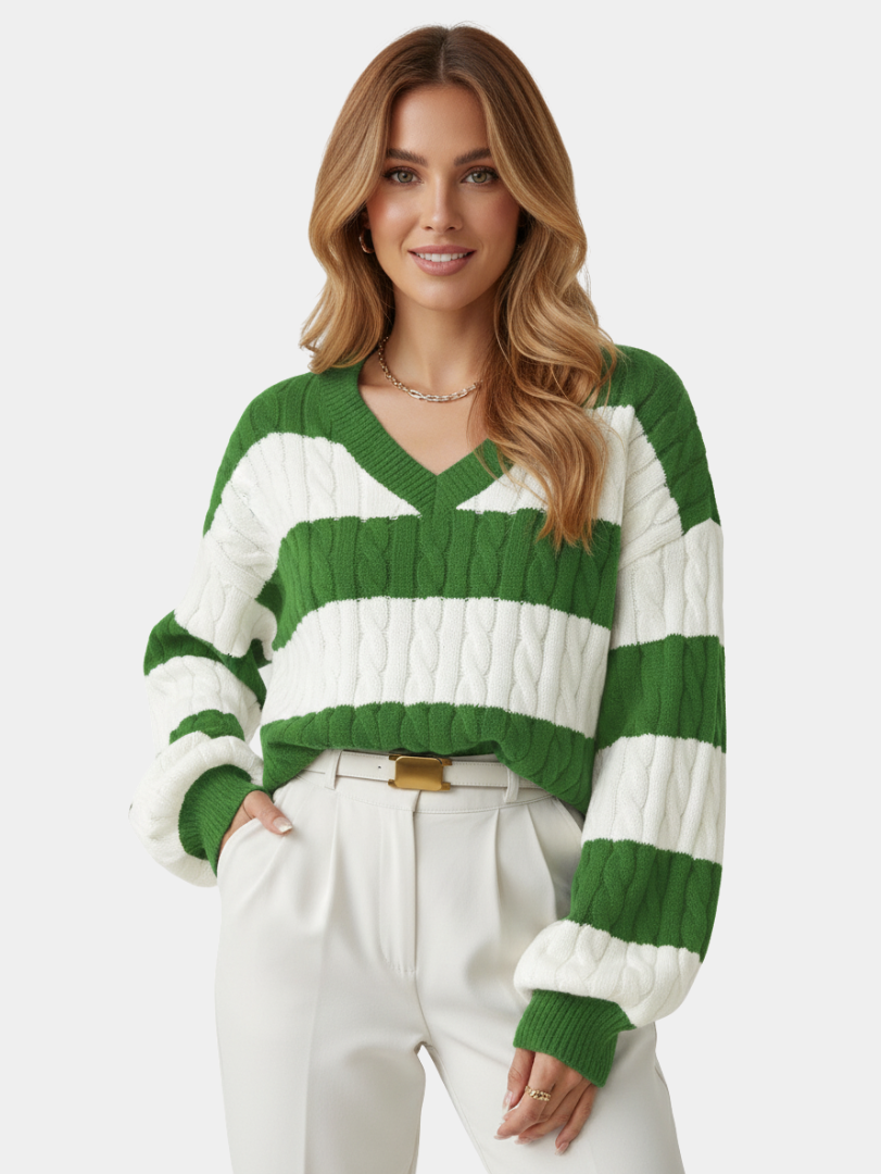 Murphy Mode | Women’s Loose Striped Knitted Top