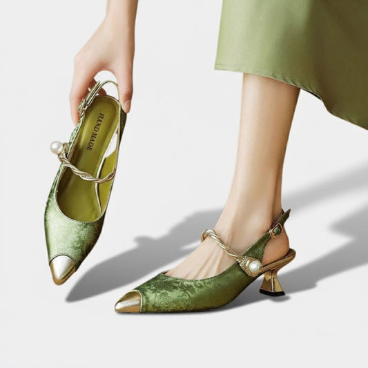 Murphy Mode | Women’s Mid Heel Satin Shoes