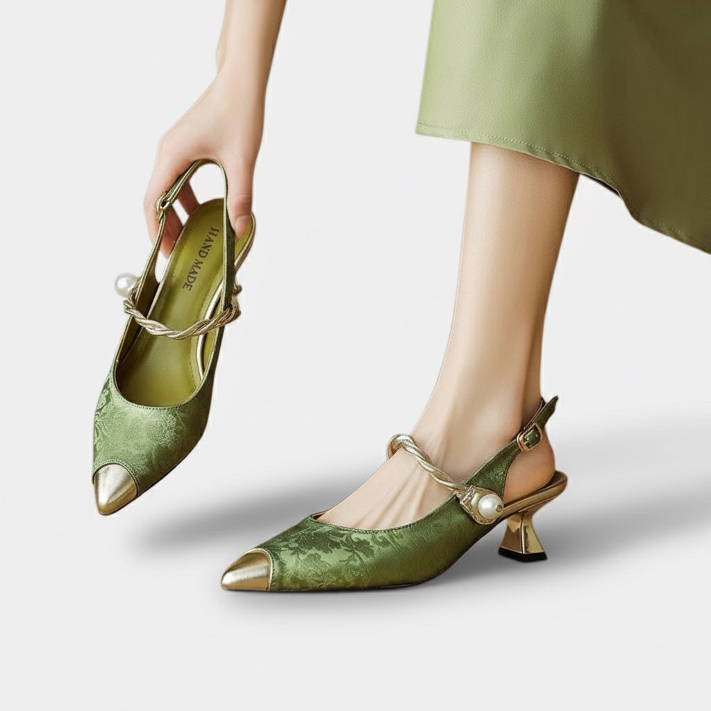 Murphy Mode | Women’s Mid Heel Satin Shoes