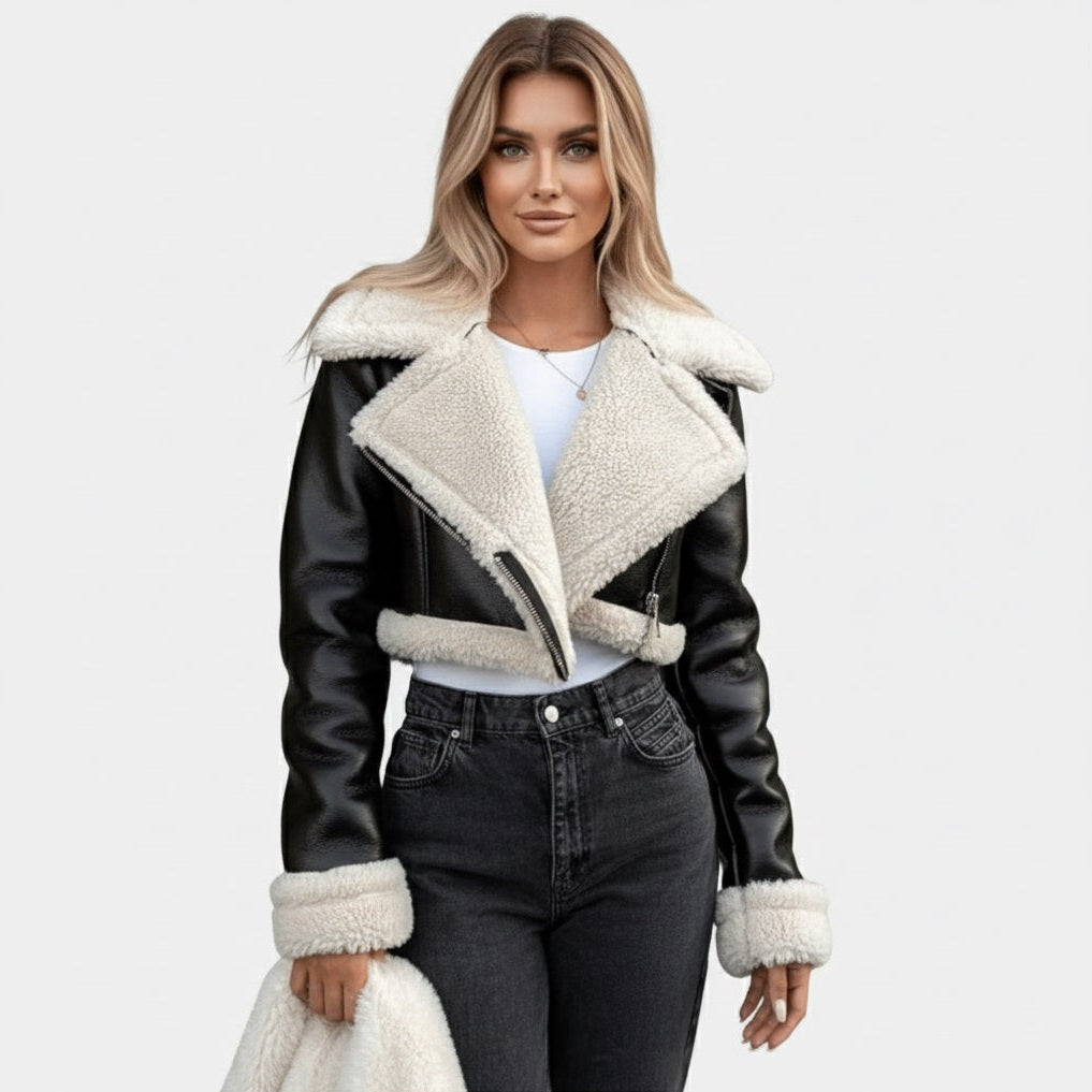 Murphy Mode | Women’s Short Fur Leather Jacket