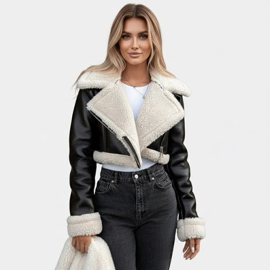 Murphy Mode | Women’s Short Fur Leather Jacket