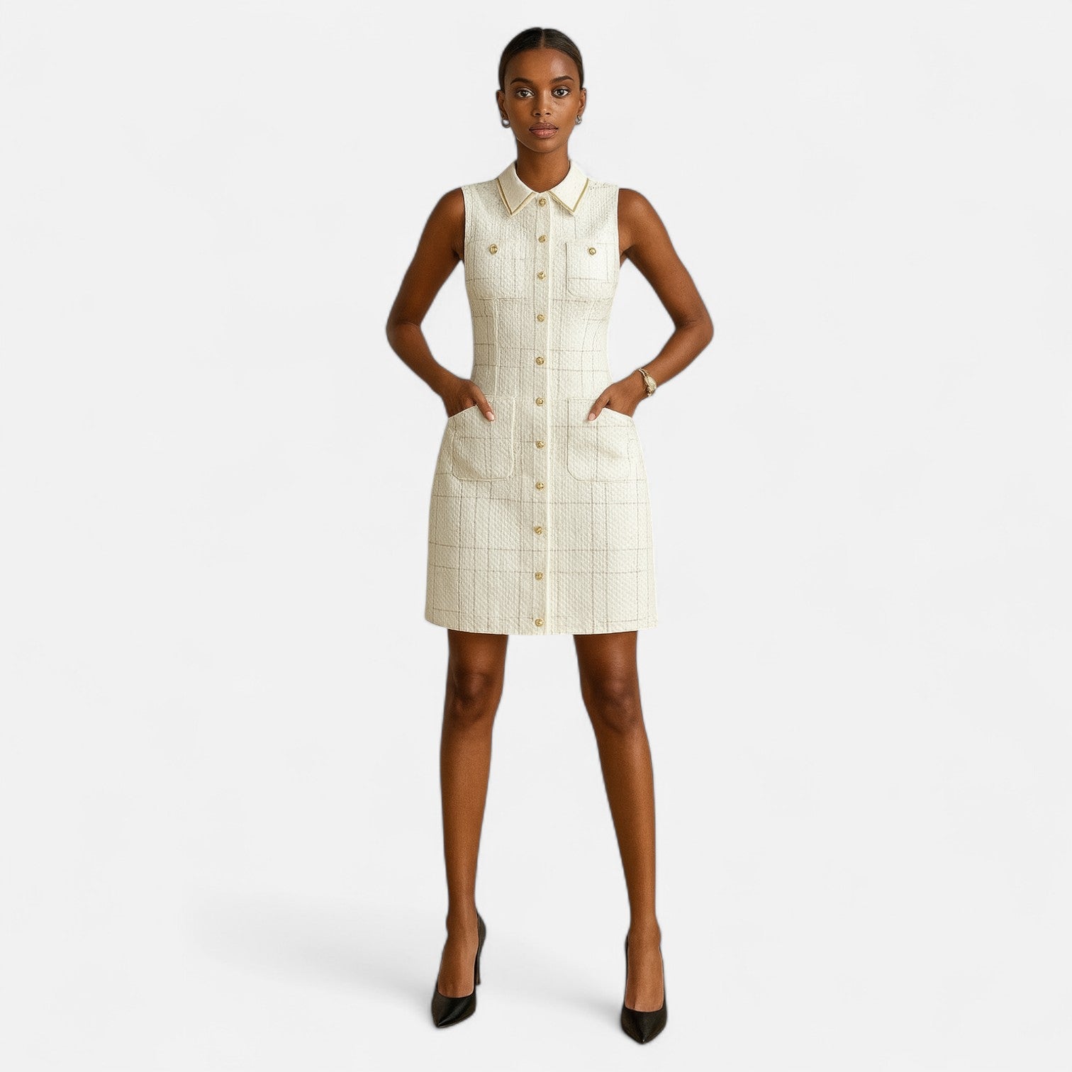 Murphy Mode | Women’s Sleeveless Tweed Dress