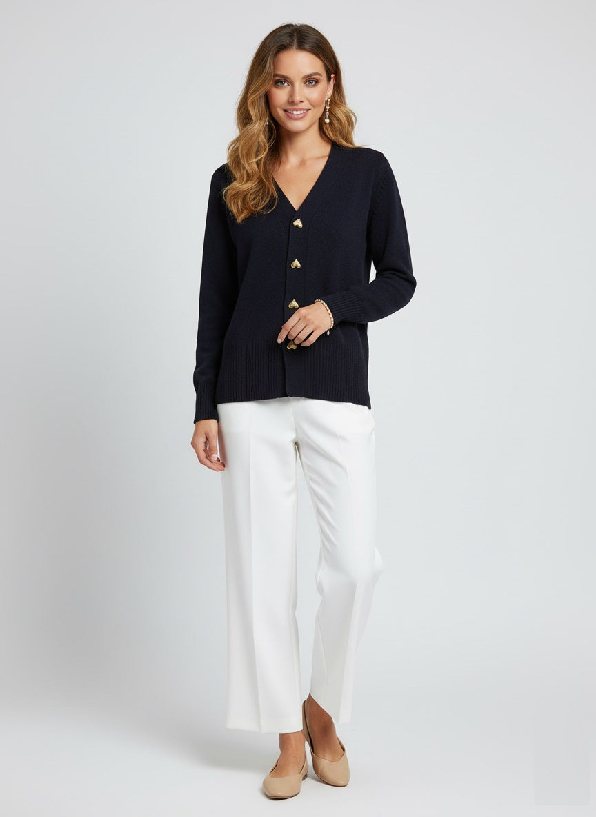 Murphy Mode | Women’s V-Neck Button Cardigan Sweater