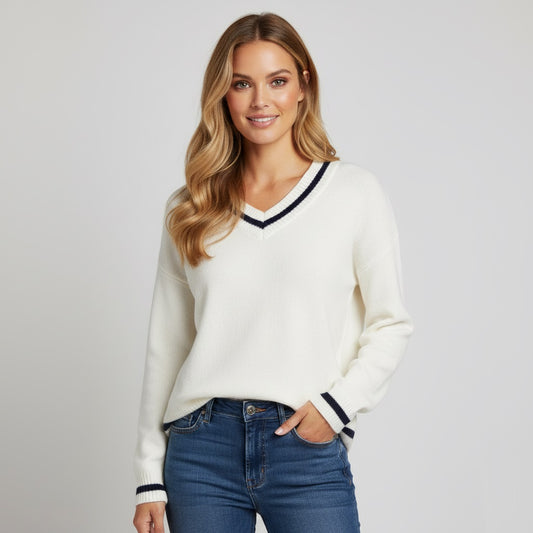 Murphy Mode | Women’s V-Neck Long Sleeve Knit Sweater