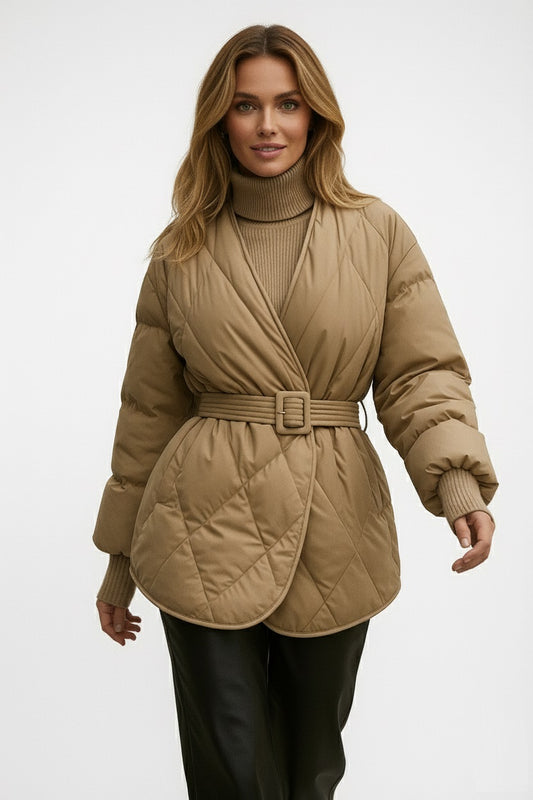Murphy Mode | Women’s V-Neck Quilted Down Jacket