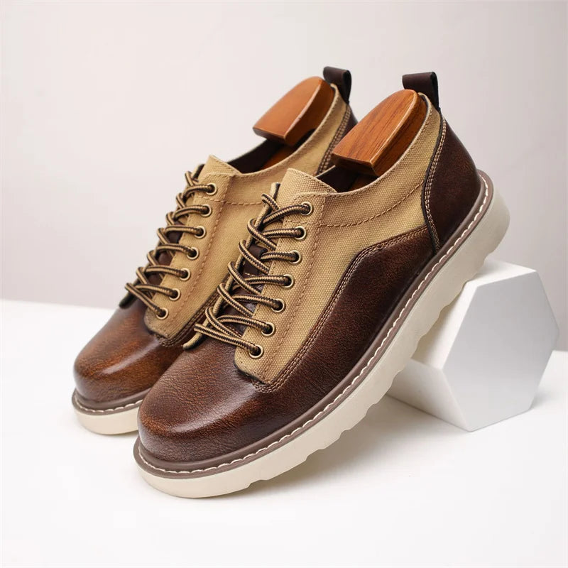 Leather Derby Shoes Men