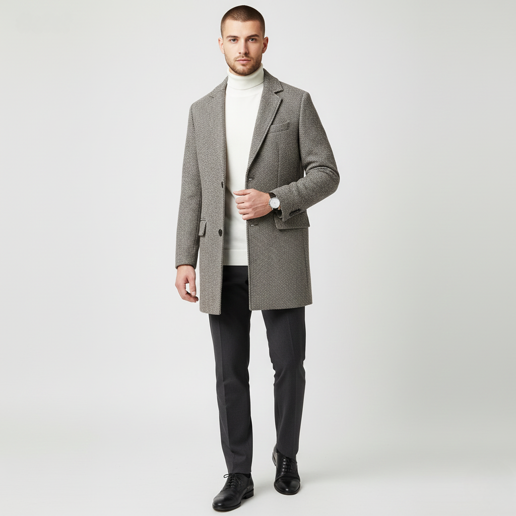 Murphy Mode | Men’s Plaid Wool Overcoat