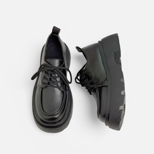 Murphy Mode | Women’s Leather Lace-Up Flats Shoes