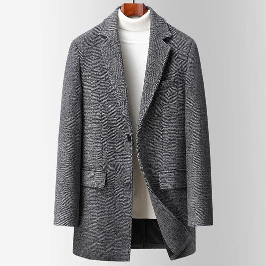 Murphy Mode | Men’s Plaid Wool Overcoat