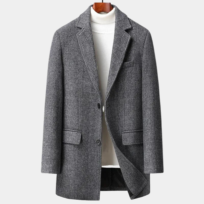 Murphy Mode | Men’s Plaid Wool Overcoat