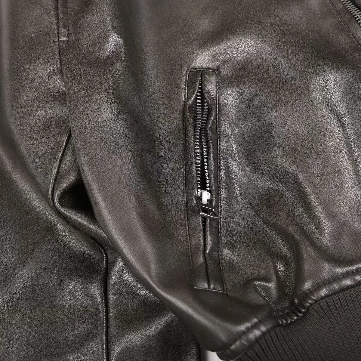 Murphy Mode | Women’s Stand Up Collar Leather Jacket