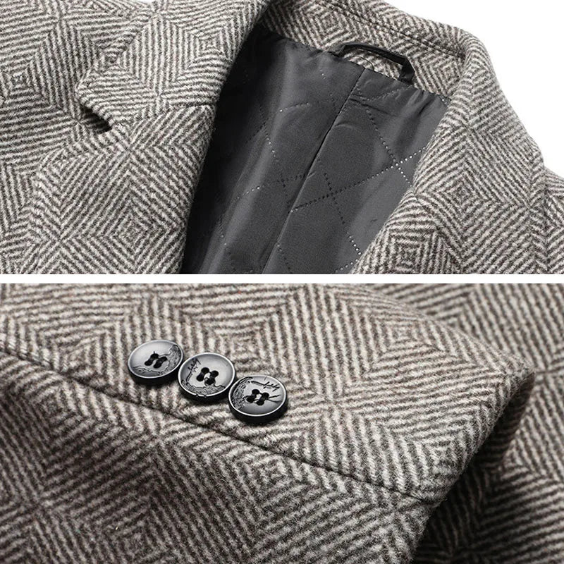 Murphy Mode | Men’s Plaid Wool Overcoat