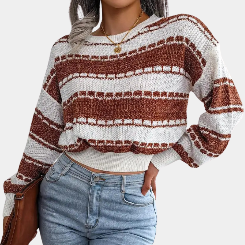 Murphy Mode | Women’s Contrast Long Sleeve Knitted Sweater