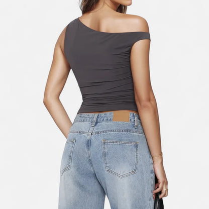 Murphy Mode | Women’s One-Shoulder Ruched Top
